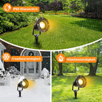 LED-Außenstrahler (mit Erdspieß), LED-Gartenstrahler für den Außenbereich, 4 W, GU10, warmweißes Licht, 3000 K, Schutzklasse IP65, geeignet für Wege, Sträucher, Pflanzen und Terrassen