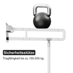 Wandstützgriff Toiletten, Klappgriff Haltegriff Dusche, WC Stützhilfe Aufstehhilfe Sicherheitsgriff, Rutschfeste Handlauf für Senioren Behinderte Schwangere, bis zu 200kg, Weiß