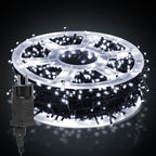 Außenbeleuchtung für 50–200 Meter, 500–2000 LED-Lichter, 8 Leuchtmodi, mit Stecker, Schutzart IP44, für den Innen- und Außenbereich geeignet, ideal für Weihnachten, Ostern, Halloween und Hochzeitsfeiern