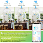 Deckenventilator mit Beleuchtung und Fernbedienung App | Dimmbar, 3 Lichtfarben, 6 Geschwindigkeiten, Reverse-Funktion, Timer 1-8 h, Leiser für Schlafzimmer und Wohnzimmer