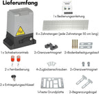 Schiebetorantrieb Garagentorantrieb, Schiebetorantrieb Set mit Fernbedienungen und WLAN-Funktion, Automatischer Flügeltorantrieb Torantrieb Wasserdicht