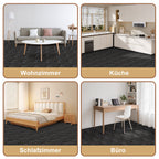 PVC-Bodenbelag, selbstklebender Vinylboden, rutschfest und wasserfest, rutschfester Vinyl-Verbundbodenbelag für Wohnzimmer, Schlafzimmer und Küche, 30 cm × 30 cm, 1 m² = 11 Fliesen, in drei Farben erhältlich