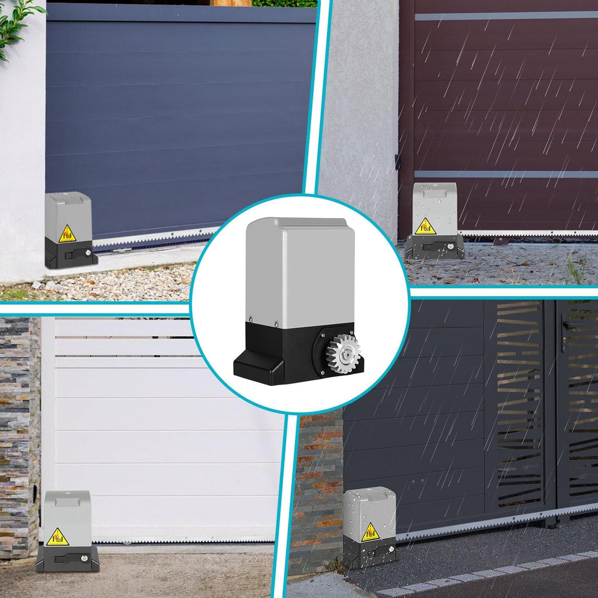 Schiebetorantrieb Garagentorantrieb, Schiebetorantrieb Set mit Fernbedienungen und WLAN-Funktion, Automatischer Flügeltorantrieb Torantrieb Wasserdicht