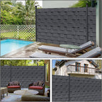 PVC Sichtschutzstreifen 35m/50m/70m Zaunblende Folie, inkl. 30 Befestigungsclips, Windschutz Sonnenschutz Sichtschutz Gartenzaun, Sichtschutzfolie für Doppelstabmattenzaun, Anthrazit