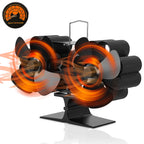Kaminofen Ventilator Stromloser 8 Flügel Kaminofen Fan für Kamin Ofenventilator