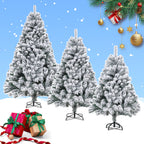 Künstlicher Weihnachtsbaum mit Schneeeffekt, 120/150/180 cm – aus PVC, mit 340/550/860 Zweigen, inklusive Metallfuß und Schnellmontagesystem, geeignet für festliche Weihnachtsdekoration