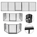 Kamin-Sicherheitstür 304 cm, Kindersicherheitstür, Kamin-Sicherheitstür, Metall-Kindersicherheitstür, Babysicherheitstür, Kindersicherheitstür (5er-Set, je 60 x 76 cm), schwarz