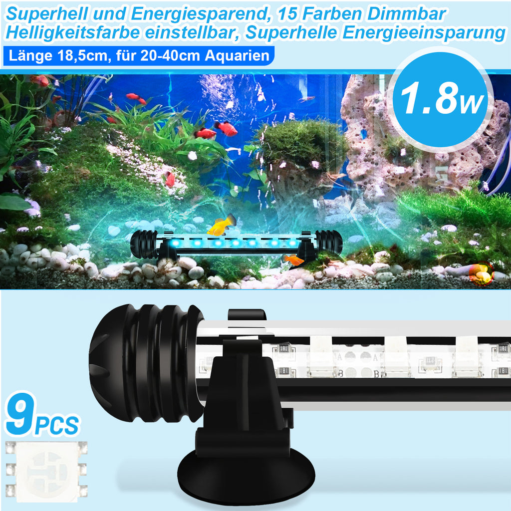 18-112cm LED Aquarium IP67 RGB Süßwasserfische Schildkröten Timing-Funktion
