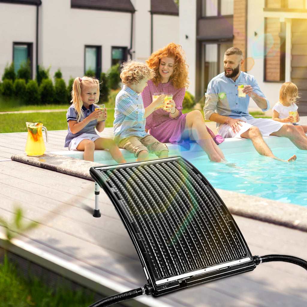 Sonnenkollektor Poolheizung, 113x69x35cm Solarheizung Maximaler Durchfluss 10000 L/h, Pool Heizungen Solaranlage für Warmwasser, Gartendusche, Pool