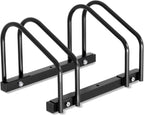 Fahrradständer für 2/3/4/5/6 Fahrräder, bodenmontierter Fahrradständer, Radabstand 30 cm, geeignet für Reifenbreiten von 35–55 mm, für die Montage am Boden oder an der Wand geeignet, schwarz