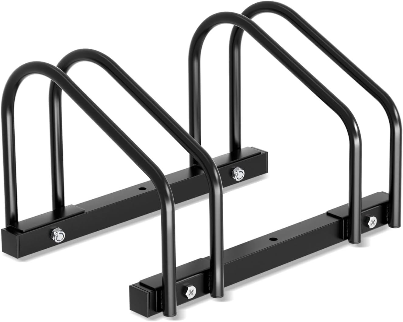 Fahrradständer für 2/3/4/5/6 Fahrräder, bodenmontierter Fahrradständer, Radabstand 30 cm, geeignet für Reifenbreiten von 35–55 mm, für die Montage am Boden oder an der Wand geeignet, schwarz