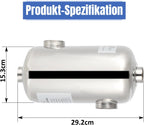 Edelstahl Schwimmbadheizer 28KW / 60KW Edelstahl Schwimmbad Wärmetauscher Pool Wärmetauscher 150 L/Min Poolwasserdurchfluss, Heißwasserfluss 18 L/Min, Schwimmbadwärmetauscher für Poolsystem