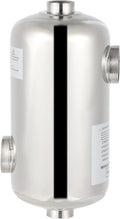 Edelstahl Schwimmbadheizer 28KW / 60KW Edelstahl Schwimmbad Wärmetauscher Pool Wärmetauscher 150 L/Min Poolwasserdurchfluss, Heißwasserfluss 18 L/Min, Schwimmbadwärmetauscher für Poolsystem