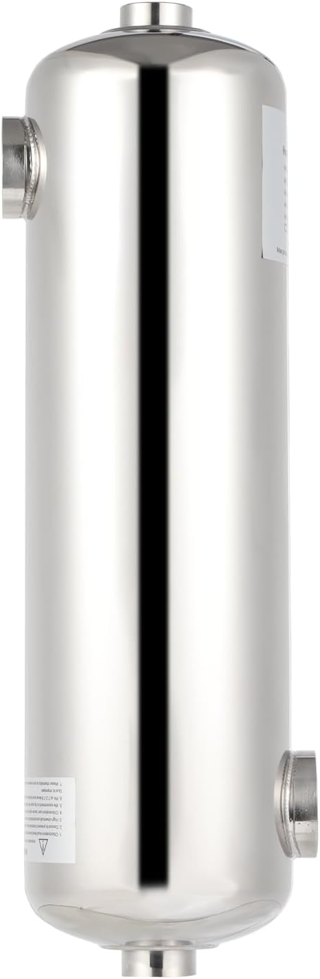 Edelstahl Schwimmbadheizer 28KW / 60KW Edelstahl Schwimmbad Wärmetauscher Pool Wärmetauscher 150 L/Min Poolwasserdurchfluss, Heißwasserfluss 18 L/Min, Schwimmbadwärmetauscher für Poolsystem