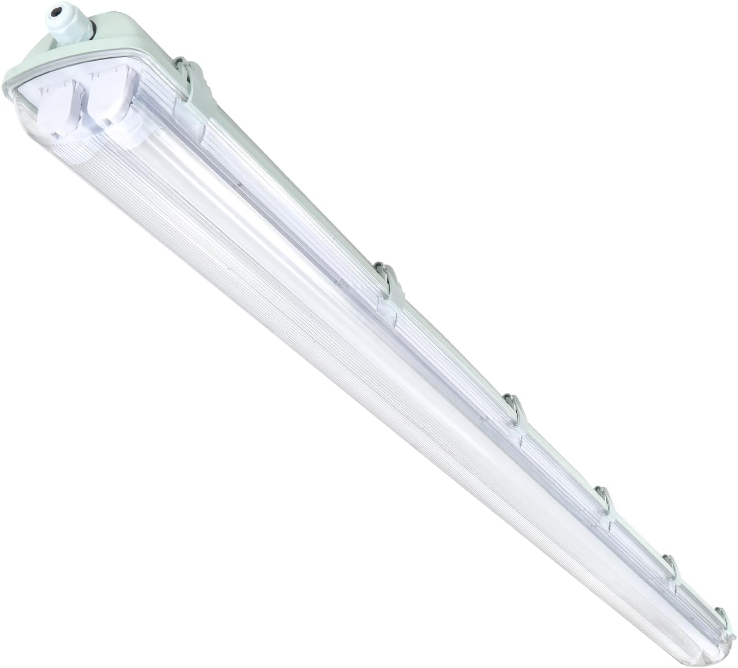 24W Feuchtraumleuchte LED 150cm, Wannenleuchte T8-Doppelleuchte 4000K 4080lm, 50000H, IP65 Werkstattlampe Badlampe Leuchtstoff Röhren Garagenlampen, Bürodeckenleuchte