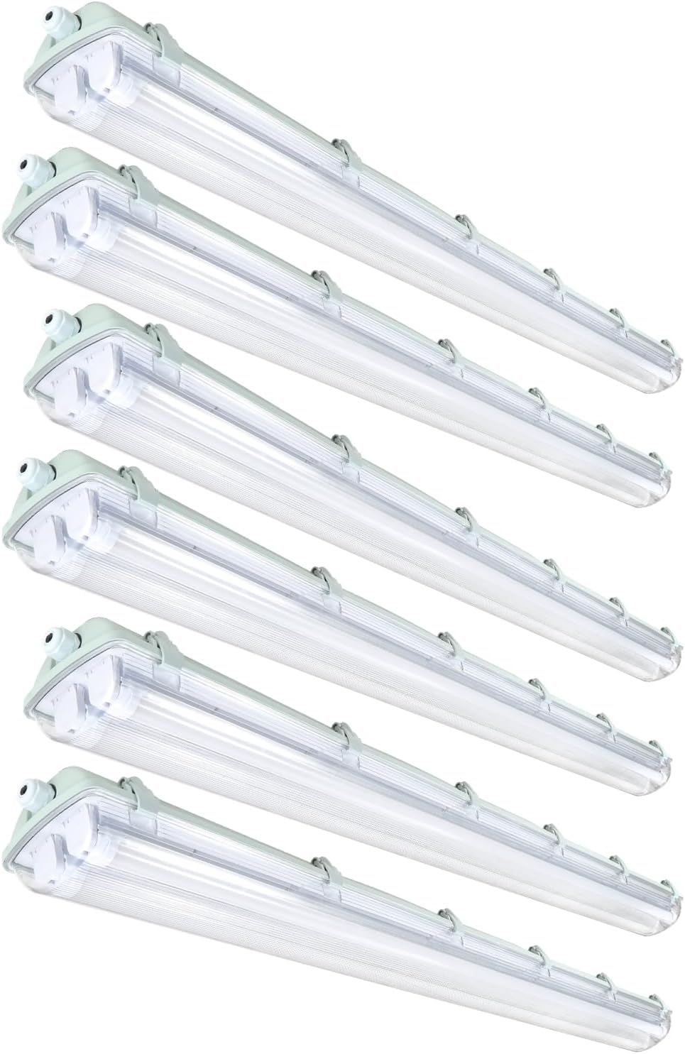 24W Feuchtraumleuchte LED 150cm, Wannenleuchte T8-Doppelleuchte 4000K 4080lm, 50000H, IP65 Werkstattlampe Badlampe Leuchtstoff Röhren Garagenlampen, Bürodeckenleuchte