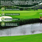 Teichzäune, Metall-Gartenzäune, Außenzäune, 3,75/7,5/10,5 Meter, inklusive Zaunelemente und Befestigungsstangen, oben nach unten gewölbt