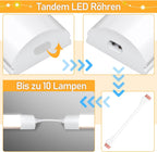 Feuchtigkeitsbeständige Leuchte, 18/36/48 W, 4000 K, neutralweißes Licht, wasserdichte LED-Badezimmerleuchte gemäß IP65-Standard, geeignet für feuchte Umgebungen wie Garagen, Werkstätten, Keller, Abstellräume und Büros [Energieeffizienzklasse F]