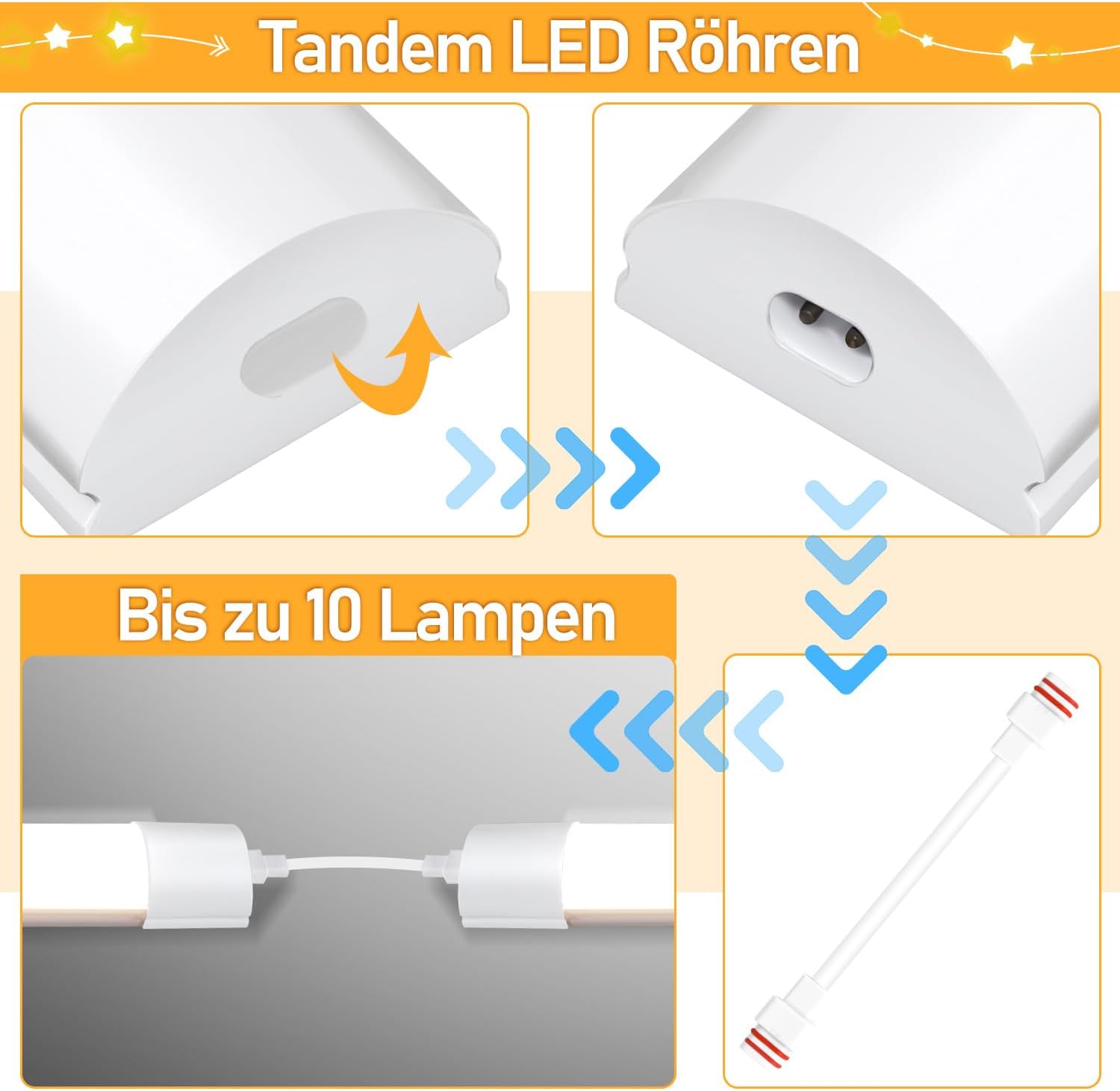 Feuchtigkeitsbeständige Leuchte, 18/36/48 W, 4000 K, neutralweißes Licht, wasserdichte LED-Badezimmerleuchte gemäß IP65-Standard, geeignet für feuchte Umgebungen wie Garagen, Werkstätten, Keller, Abstellräume und Büros [Energieeffizienzklasse F]