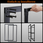 Holzregal, schwarzes Metall-Holzregal, Holzscheite, Hilfsmittel zur Lagerung im Innenbereich, Holzregal, Holzhalterung, Holzaufbewahrungsregal, in verschiedenen Größen erhältlich