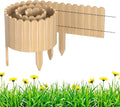 Blumenbeetumrandung aus Holz, 10 x 200 cm – flexible Holzumrandung für Gärten, Blumenbeete und Rasenflächen, als Rasenkante zum Umbiegen, als Steckzaun für Blumenbeete, naturfarben, in den Höhen 10 cm, 20 cm, 30 cm und 40 cm erhältlich