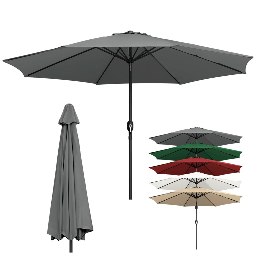 Sonnenschirm Ø270cm, Ampelschirm, Gartenschirm , Kurbelschirm, UV-Schutz, 160g/㎡ Polyester Schirmstoff, Wasserabweisend und schmutzabweisend, 5 Farben erhältlich, Garten