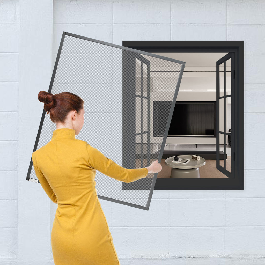 Fliegengitter Fenster Tür Gitter Moskito Aluminium Insektenschutz，120x140CM/100x120CM/80x100CM（副本）