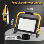 LED-Baustrahler, 50-W-, 100-W- und 200-W-Arbeitsleuchten, kaltweißes Licht, 3 Meter langes Kabel, Schutzart IP66, mit klappbarem Stativ, extrem helle, tragbare Arbeitsleuchten, geeignet für Werkstätten, Baustellen und Garagen