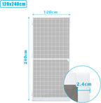 Weißes Insektenschutzgitter 120 x 240 cm/120 x 210 cm/95 x 210 cm, Insektenschutzgitter mit Aluminiumrahmen, geeignet für Wohnzimmer und Balkon