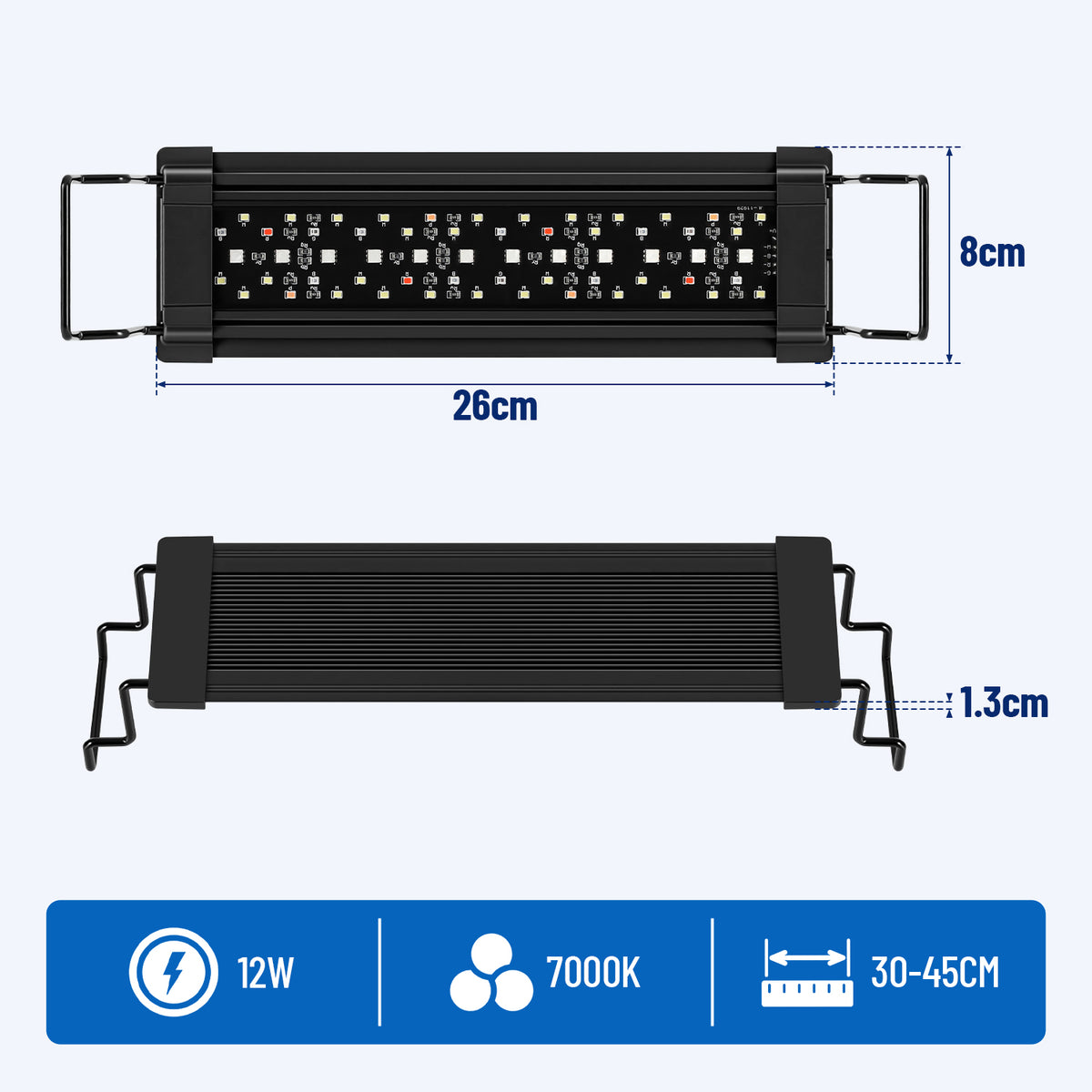 LED Aquarium Beleuchtung IP66 wasserdicht LED-Röhre Licht 12W-36W