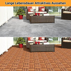 30 x 30 cm große Holzfliesen, geeignet für die Verlegung in Gärten und auf Balkonen, aus Acacia-Holz gefertigt, ideal für Gärten, Innenhöfe und Balkone