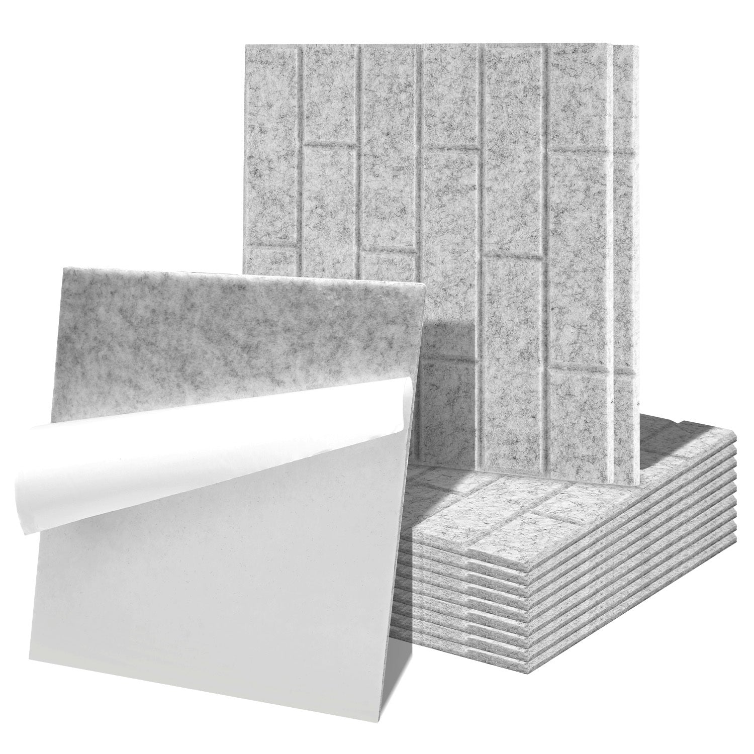 12–36 quadratische Schallabsorberplatten, selbstklebend, schwarz/weiß, hochdichte Schallabsorberplatten, ultradünne Schallabsorberplatten für Wandverkleidungen und Schalldämmung, geeignet für Tonstudios und die Wohnraumgestaltung (30 × 30 × 0,9 cm)