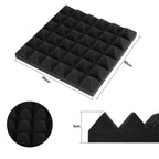 Set aus selbstklebenden Schallabsorptionsplatten aus Schaumstoff, geeignet für professionelle Aufnahmestudios und Wohnräume, Maße 30 x 30 x 2,5 cm, Pyramide