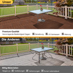 Terrassenfliesen aus Polypropylen, 30 x 30 cm, anthrazitgrau/rotbraun, Kunststoff | Witterungsbeständig, rutschfest, einfache Verlegung, geeignet für Terrassen, Balkone und Gärten, leicht zu reinigen, Kunststoffbodenbelag, 1–5 m²