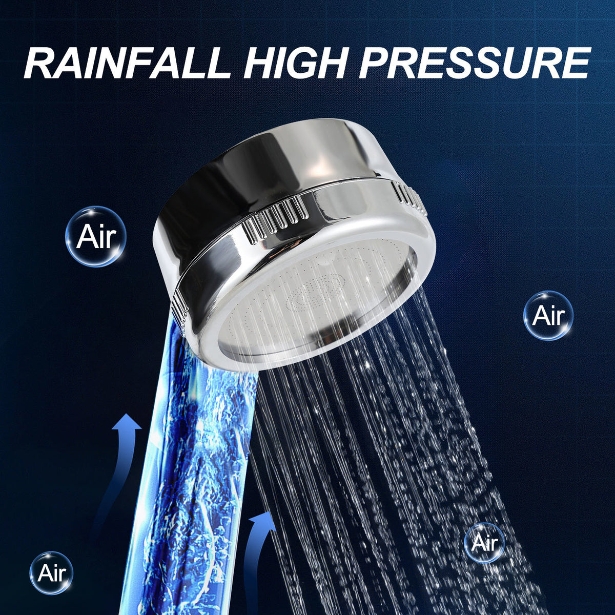 Duschpaneel mit Wasserhahn, 6 Funktionen, Edelstahl-Duschpaneel mit LED-Temperaturanzeige, Regen- und Wasserfall-Duschköpfe, Handbrause, Massagedüse und Duschsäule