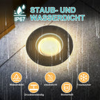 4/8x Bodenleuchte IP67 3W LED Neutralweiß Terrassen Schwenkbar Einbaustrahler