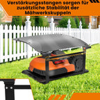 Rasenmäherabdeckung, Carport aus ABS-Kunststoff, Carport mit Überdachung, Garage für Mähroboter mit klappbarem Dach, für den Garten geeignet, 73 x 57 x 40 cm, schwarz