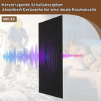 120 x 60 cm, selbstklebende Schallabsorptionsplatten, geeignet als Wanddämmplatten für den Homeoffice-Bereich, das Wohnzimmer und das Büro, aus 100 % Polyesterfaser, keine Bohrungen erforderlich, hellgrau, 4–16 Stück pro Packung