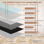 PVC-Bodenbelag, selbstklebende Vinylfliesen, Vinylboden, 91,44 cm × 15,24 cm – Stärke 2 mm, rutschfeste Vinyl-Verbundbodenstreifen, geeignet für Schlafzimmer und Wohnzimmer, 18 Stück = 2,5 m², in drei Farben erhältlich