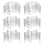 Dekorative Gartenzäune, Teichzaun-Sets, 1 Tor + 4 Teichzaunelemente, Steckzäune, Metallzäune mit Zaunelementen sowie Außenzäune, Gartenzäune, Tierzäune, mit Schloss, Haustierzäune, in drei Ausführungen erhältlich: grün, schwarz