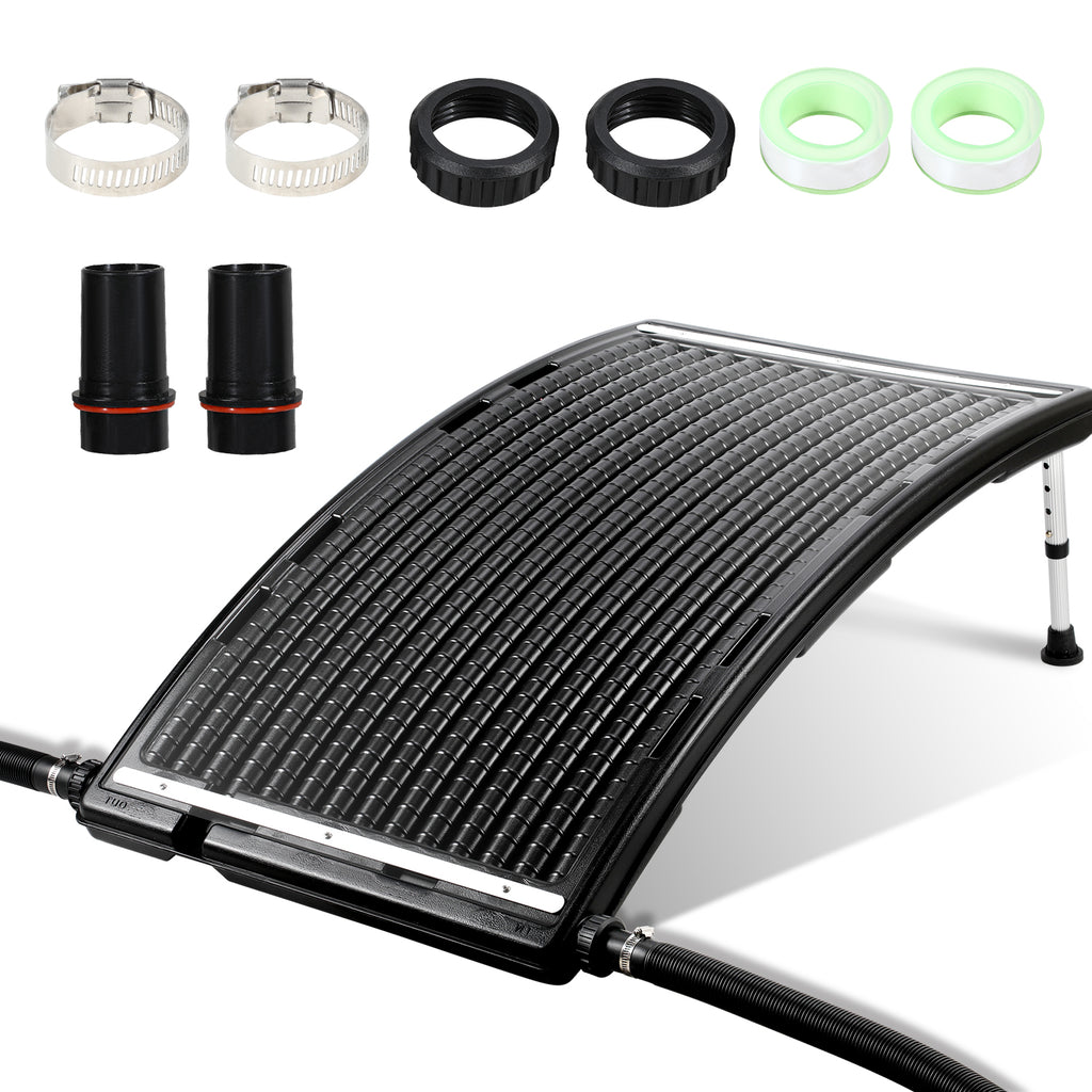 Sonnenkollektor Poolheizung, 113x69x35cm Solarheizung Maximaler Durchfluss 10000 L/h, Pool Heizungen Solaranlage für Warmwasser, Gartendusche, Pool