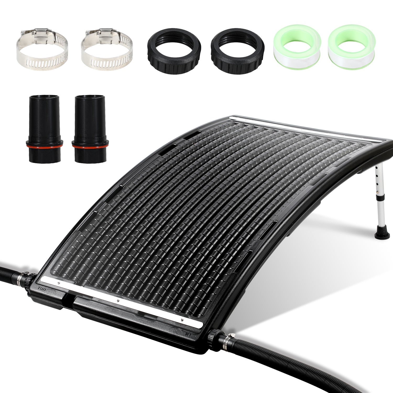 Sonnenkollektor Poolheizung, 113x69x35cm Solarheizung Maximaler Durchfluss 10000 L/h, Pool Heizungen Solaranlage für Warmwasser, Gartendusche, Pool