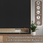120 x 60 cm, selbstklebende Schallabsorptionsplatten, geeignet als Wanddämmplatten für den Homeoffice-Bereich, das Wohnzimmer und das Büro, aus 100 % Polyesterfaser, keine Bohrungen erforderlich, hellgrau, 4–16 Stück pro Packung