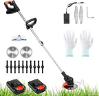 Akku-Rasenmäher, Rasentrimmer (Set mit 2 Akkus à 1,5 Ah und Ladegerät), 2-in-1, 18.000 U/min, 24 V, Kantenschneider