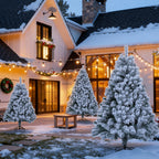 Künstlicher Weihnachtsbaum mit Schneeeffekt, 120/150/180 cm – aus PVC, mit 340/550/860 Zweigen, inklusive Metallfuß und Schnellmontagesystem, geeignet für festliche Weihnachtsdekoration