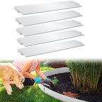 Rasenkante verzinkt Metall, 5m 10m 15m 20m 25m 30m 35m 40m 45m 50m 100x15cm Beeteinfassung Mähkante Palisade Gartenbeet, Silber oder Schwarz (Länge 5m - Höhe 15cm)