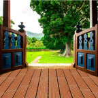 WPC-Fliesen, 30 x 60 cm, Terrassenfliesen, Klickfliesen, Balkonfliesen mit Holzoptik, witterungsbeständige Platten mit Entwässerungsfunktion, geeignet für Terrassen, Balkone und Gärten, braun/rotbraun/dunkelgrau/teakfarben (6 Stück = 1 Quadratmeter)