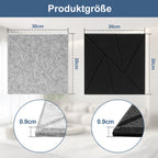 12–36 Stück schallabsorbierende Platten, selbstklebend, zweifarbig (schwarz-weiß), hochdichte Schallabsorber, ultradünne Schallabsorber, geeignet für Wandverkleidungen und Schallschutz, ideal für Tonstudios und die Wohnraumgestaltung (30 × 30 × 0,9 cm)