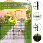 Dekorative Gartenzäune, Teichzaun-Sets, 1 Tor + 4 Teichzaunelemente, Steckzäune, Metallzäune mit Zaunelementen sowie Außenzäune, Gartenzäune, Tierzäune, mit Schloss, Haustierzäune, in drei Ausführungen erhältlich: grün, schwarz