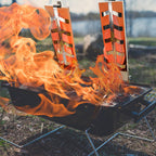 Wiederverwendbares Flammlachsbrett 2/4 Stück mit Edelstahlhalterung, Tannenholz Lachsbrett für Feuerschale & Grill, Verstellbarer Flammlachs Halterung für BBQ und Outdoor Camping